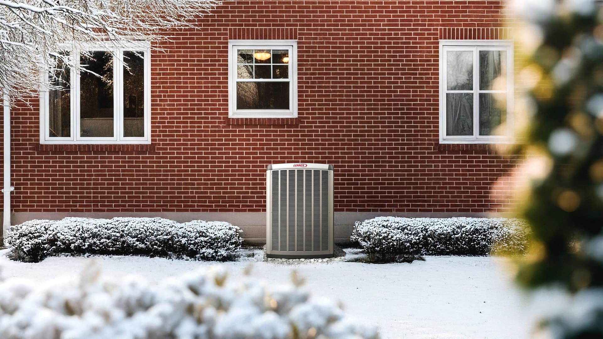 Deals Heating & Air high-efficiency heat pump keeping a home warm and comfortable during cold winter weather.